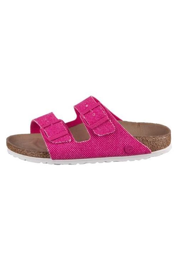 Klapki unisex Birkenstock Arizona Rivet. Zapięcie: bez zapięcia. Kolor: różowy. Materiał: skóra, syntetyk, materiał. Szerokość cholewki: normalna. Sport: turystyka piesza