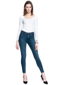 Wrangler - SPODNIE DAMSKIE WRANGLER HIGH RISE SKINNY VINTAGE INK W27HGD18I 112128079. Styl: vintage #9