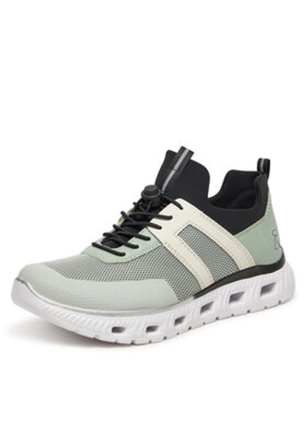 Rieker Sneakersy M6061-52 Zielony. Kolor: zielony. Materiał: materiał
