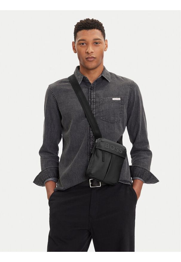 BOSS Saszetka 50548089 Czarny. Kolor: czarny. Materiał: materiał