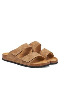 Jack & Jones - Jack&Jones Klapki Jfwcentral 12257218 Brązowy. Kolor: brązowy. Materiał: skóra #4