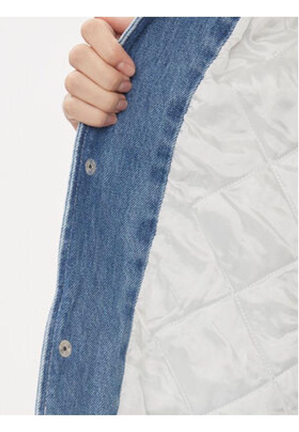 Calvin Klein Jeans Kurtka jeansowa Skater J20J223258 Niebieski Relaxed Fit. Kolor: niebieski. Materiał: bawełna