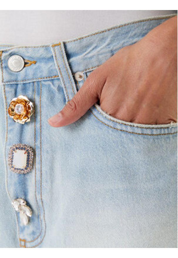 ViCOLO Szorty jeansowe DD5096 A Niebieski Regular Fit. Kolor: niebieski. Materiał: bawełna