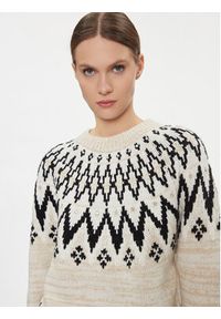 Silvian Heach Sweter CVA23130MA Beżowy Regular Fit. Kolor: beżowy. Materiał: syntetyk