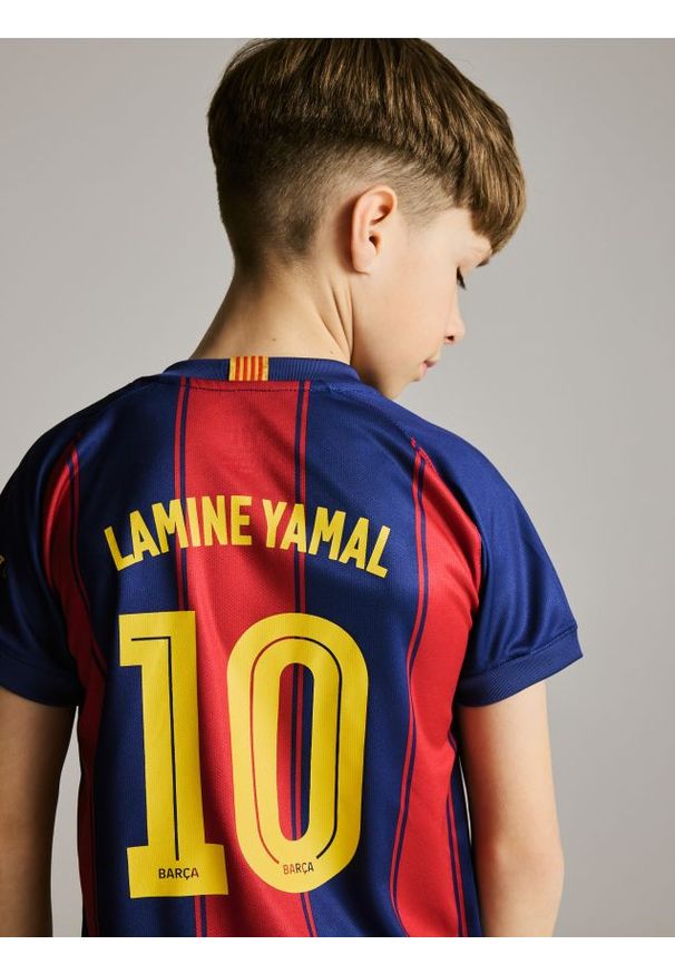 Reserved - Komplet FC Barcelona Yamal - granatowy. Kolor: niebieski. Materiał: dzianina. Wzór: gładki