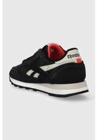 Reebok sneakersy zamszowe kolor czarny. Nosek buta: okrągły. Zapięcie: sznurówki. Kolor: czarny. Materiał: zamsz #2