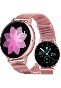 Smartwatch Retoo M061G Różowy (E741). Rodzaj zegarka: smartwatch. Kolor: różowy #1