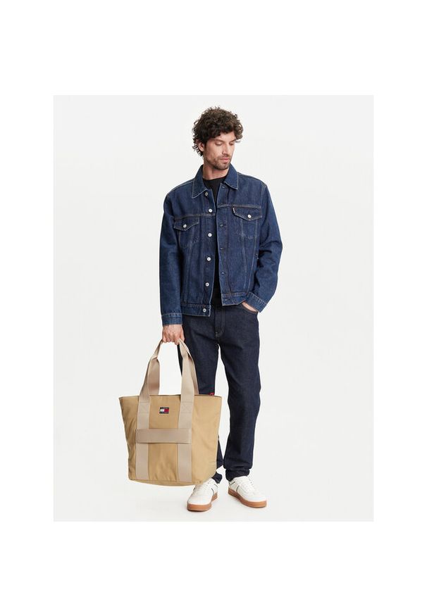 Torba Tommy Jeans. Kolor: beżowy