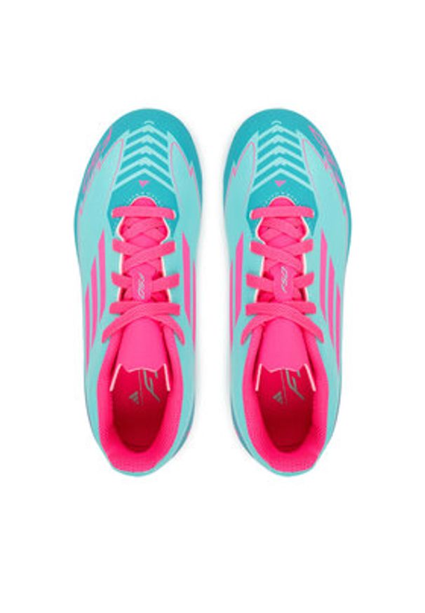 Adidas - adidas Buty do piłki nożnej F50 Club Messi Firm/Multi-Ground IH0932 Turkusowy. Kolor: turkusowy. Materiał: skóra