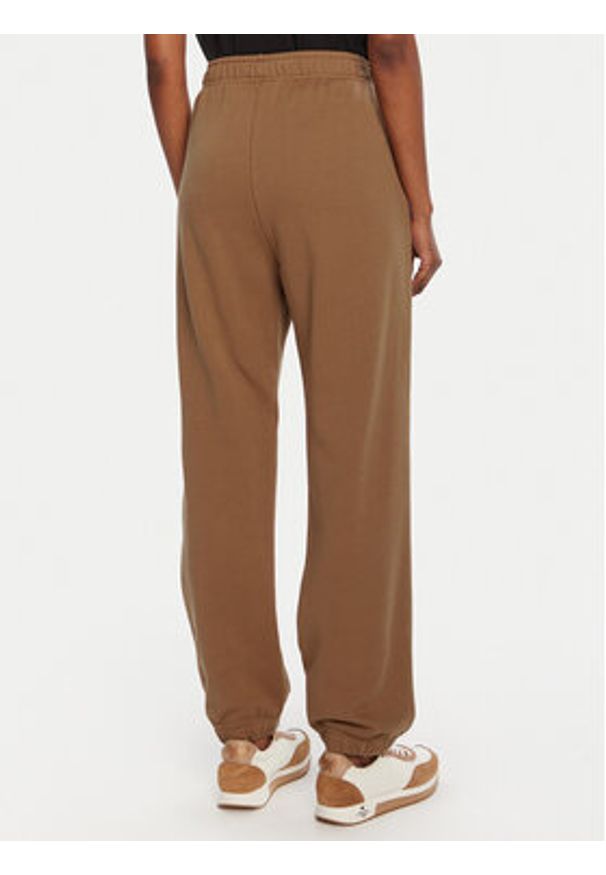 Pinko - PINKO Spodnie dresowe Plumcake 104790 A2RO Brązowy Regular Fit. Kolor: brązowy. Materiał: bawełna