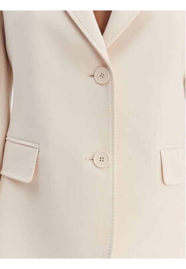 Weekend Max Mara Marynarka Uva 2615041061 Écru Slim Fit. Kolor: kremowy. Materiał: syntetyk