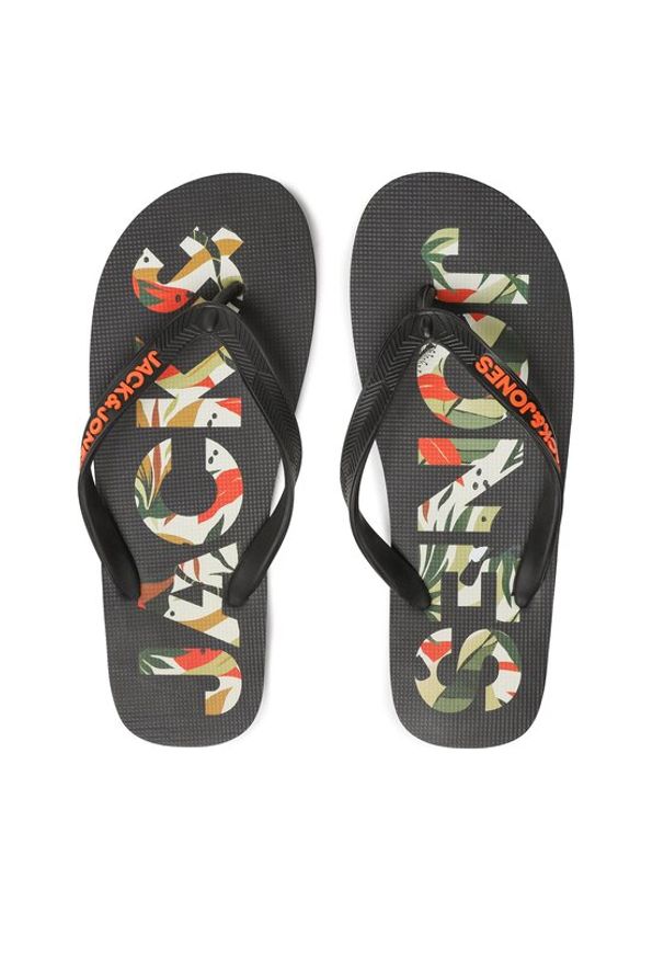 Jack & Jones Japonki 12230642 Czarny. Kolor: czarny. Materiał: guma