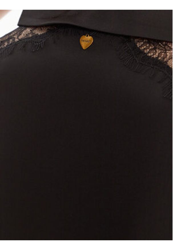 TwinSet - TWINSET Koszula 252LL2TBB Czarny Regular Fit. Kolor: czarny. Materiał: wiskoza