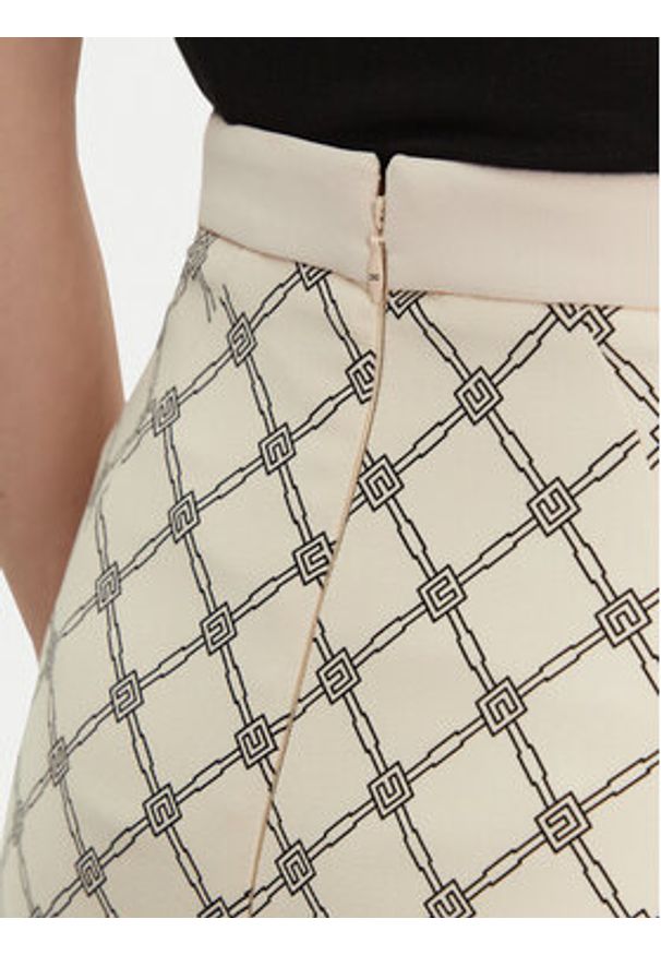 Elisabetta Franchi Spódnica mini GO-S03-51E2-V320 Écru Regular Fit. Materiał: syntetyk
