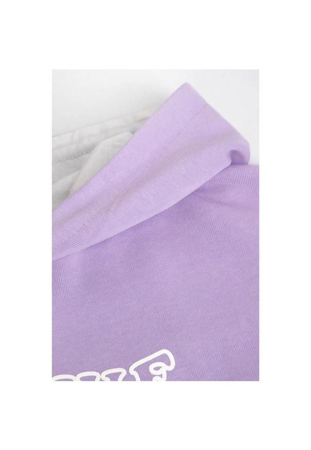 Lemon Explore - Bluza sportowa dziewczęca fioletowa Lemon Exlopre ZL3 z kapturem. Typ kołnierza: kaptur. Kolor: wielokolorowy. Materiał: bawełna. Długość rękawa: długi rękaw. Długość: długie. Wzór: napisy. Sport: turystyka piesza