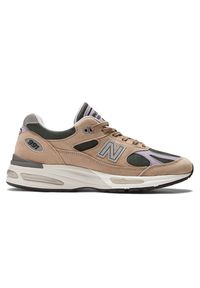 Buty unisex New Balance U991DL2 – beżowe. Kolor: beżowy. Materiał: guma, zamsz. Szerokość cholewki: normalna. Sport: bieganie