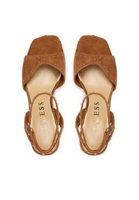 Guess Sandały FLJV2C SUE03 Brązowy jasny. Kolor: brązowy. Materiał: skóra, zamsz #5