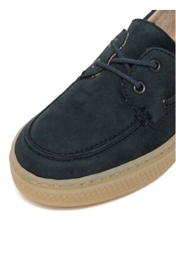 Rieker Mokasyny L5905-14 Granatowy. Kolor: niebieski. Materiał: zamsz, skóra