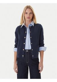 TOMMY HILFIGER - Tommy Hilfiger Kardigan WW0WW40846 Granatowy Regular Fit. Kolor: niebieski. Materiał: bawełna