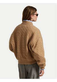 Polo Ralph Lauren Kurtka bomber 211966122002 Beżowy Relaxed Fit. Typ kołnierza: polo. Kolor: beżowy. Materiał: wełna #3