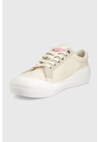 Levi's® - Levi's tenisówki Ls1 Low męskie kolor beżowy. Okazja: na spotkanie biznesowe. Nosek buta: okrągły. Zapięcie: sznurówki. Kolor: beżowy. Materiał: materiał, włókno, guma. Styl: biznesowy #4