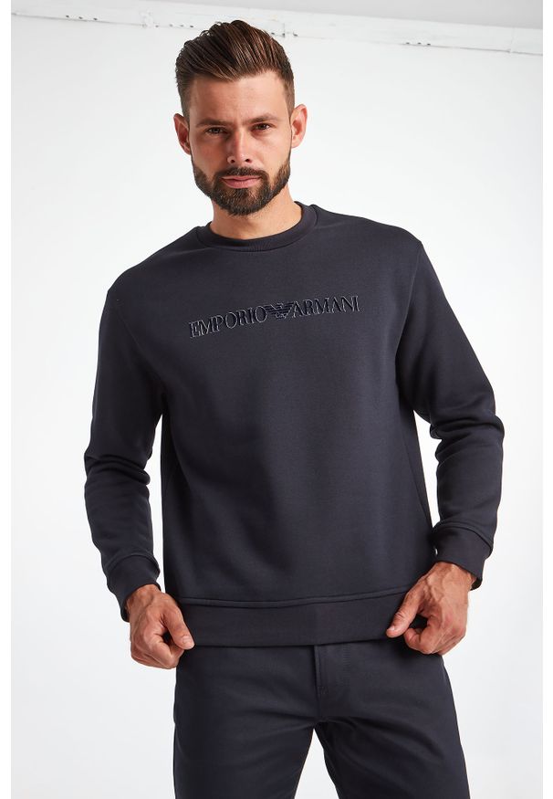 Emporio Armani - BLUZA EMPORIO ARMANI. Materiał: materiał. Wzór: aplikacja
