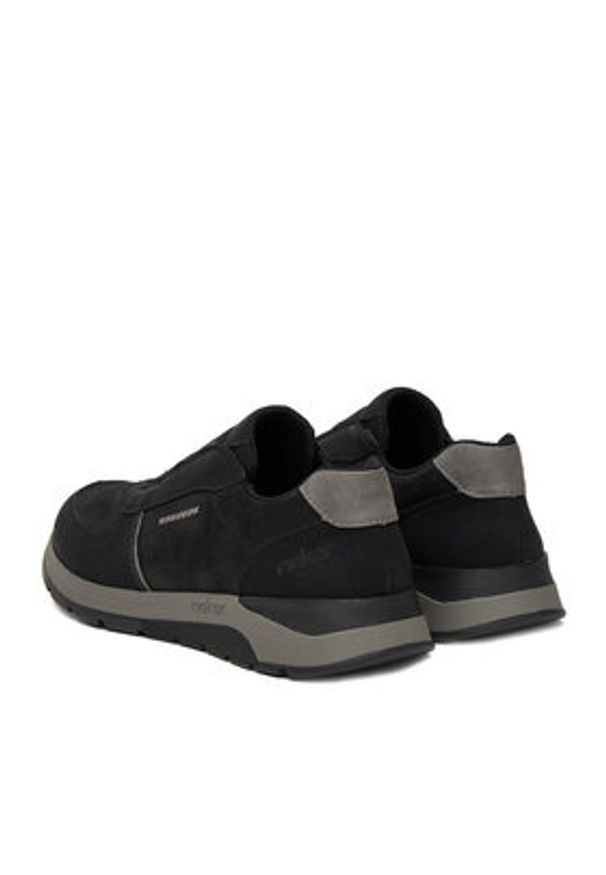 Rieker Półbuty 39652-00 Czarny. Kolor: czarny. Materiał: nubuk, skóra