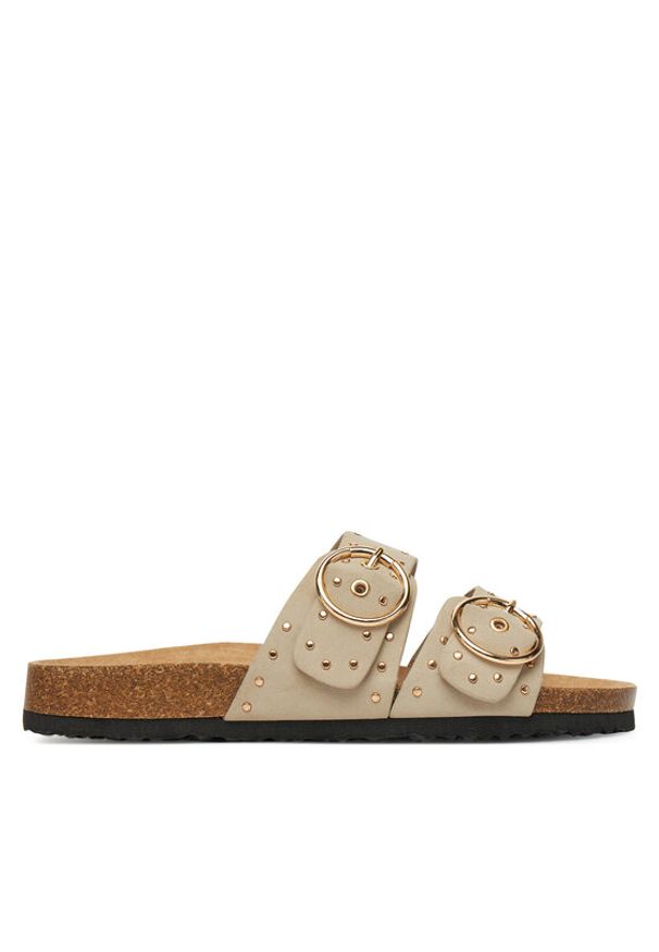 ONLY Shoes Klapki Onlmaxi-15 Pu Studs Buckle 15341190 Écru. Materiał: skóra