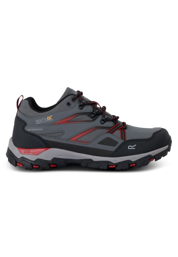 Regatta - Buty trekkingowe męskie Holcombe 3 niskie. Kolor: niebieski. Materiał: materiał, syntetyk. Szerokość cholewki: normalna
