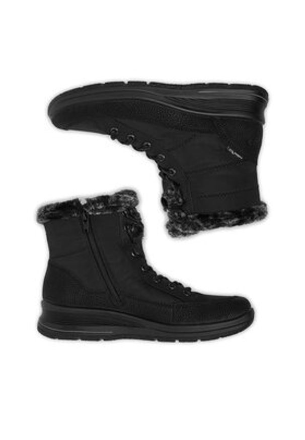 Rieker Trzewiki CEO-L7742-00 Czarny. Kolor: czarny. Materiał: materiał, syntetyk