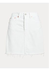 Polo Ralph Lauren Spódnica jeansowa 211903405001 Biały Slim Fit. Kolor: biały. Materiał: bawełna