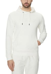 Guess - GUESS Biała bluza męska Aldwin, Rozmiar XL. Okazja: na co dzień. Kolor: biały. Materiał: materiał, bawełna, poliester. Długość rękawa: długi rękaw. Długość: długie. Styl: casual, klasyczny #6