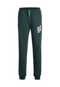 Jack&Jones Junior Spodnie dresowe 12243083 Zielony Relaxed Fit. Kolor: zielony. Materiał: dresówka, bawełna #5