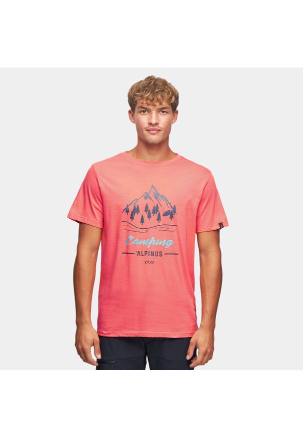 Koszulka turystyczna męska Alpinus Polaris. Kolor: różowy, wielokolorowy, pomarańczowy