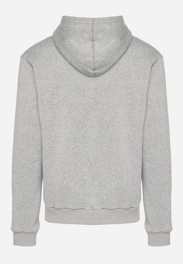 Born2be - Szara Rozpinana Bluza z Bawełną i Kapturem Typu Oversize Diosa. Okazja: na co dzień. Kolor: szary. Materiał: bawełna. Sezon: wiosna, jesień. Styl: klasyczny, casual