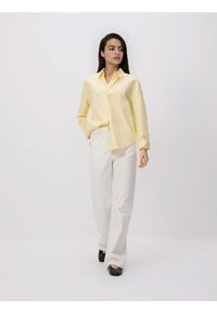 Reserved - Koszula z bawełny oxford - jasnożółty. Kolor: żółty. Materiał: bawełna #1