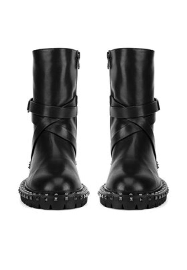 Eva Minge Botki BIJAL-720K-8Y1 Czarny. Kolor: czarny. Materiał: skóra