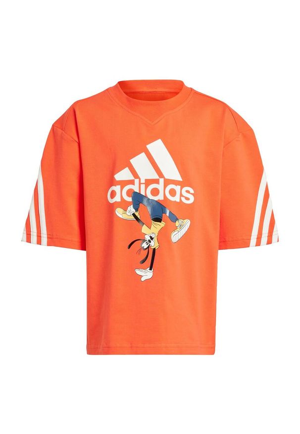 Adidas - Koszulka adidas Disney Mickey Mouse. Kolor: biały, czerwony, wielokolorowy. Wzór: motyw z bajki