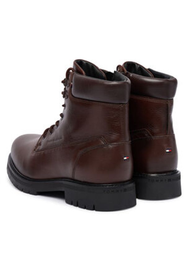 TOMMY HILFIGER - Tommy Hilfiger Trapery Flex Th Outdoor Rs FM0FM05600 Brązowy. Kolor: brązowy. Materiał: skóra