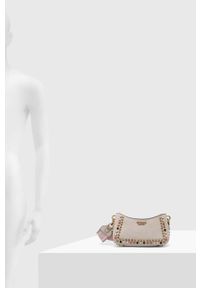 Guess torebka kolor beżowy. Kolor: beżowy. Wzór: aplikacja. Dodatki: z aplikacjami #4