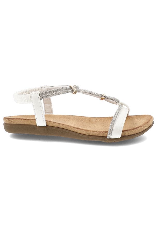 Białe Sandały Artiker Modne Obuwie Damskie. Okazja: na co dzień, na spacer. Zapięcie: pasek. Kolor: biały. Wzór: aplikacja, paski. Sezon: lato. Styl: casual, elegancki, wakacyjny, klasyczny
