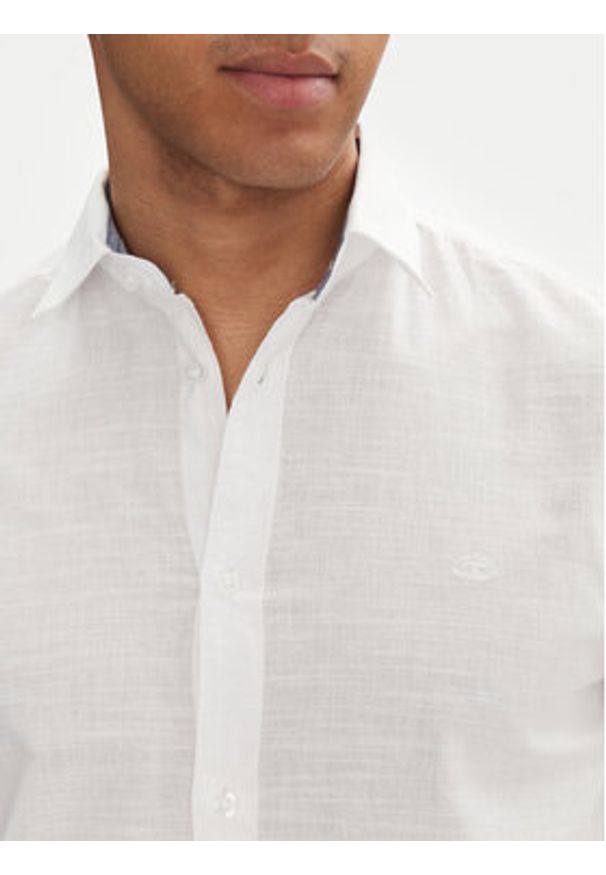 Tom Tailor Koszula 1045087 Biały Regular Fit. Kolor: biały. Materiał: bawełna