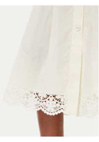 TwinSet - TWINSET Spódnica trapezowa 251TT2095 Écru Regular Fit. Materiał: bawełna