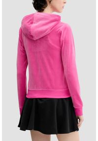 Juicy Couture - JUICY COUTURE Różowa bluza damska Robertson Hoodie, Rozmiar M. Okazja: na co dzień. Kolor: różowy. Materiał: materiał. Styl: casual, klasyczny #2