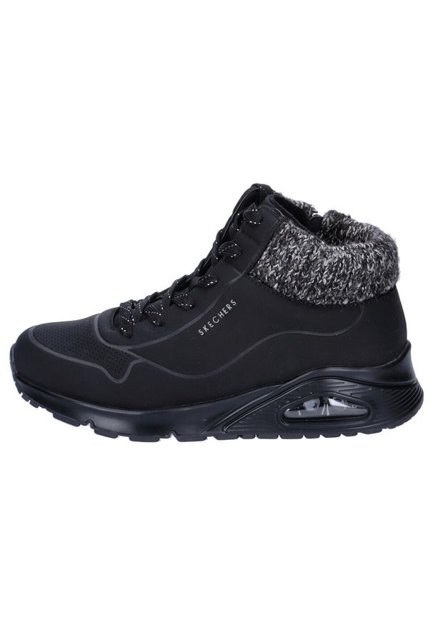 skechers - Buty do chodzenia damskie Skechers Uno Darling Daze. Okazja: na co dzień. Zapięcie: zamek. Kolor: czarny. Materiał: materiał. Szerokość cholewki: normalna. Sport: turystyka piesza