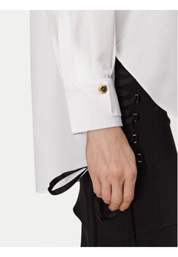 Elisabetta Franchi Koszula CA-092-51E2-V380 Biały Regular Fit. Kolor: biały. Materiał: bawełna