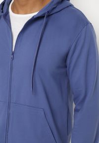 Born2be - Granatowa Bluza z Bawełną Kapturem i Sznurkami Asallin. Okazja: na co dzień. Typ kołnierza: kaptur. Kolor: niebieski. Materiał: bawełna. Styl: klasyczny, casual #5