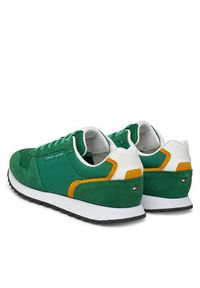 TOMMY HILFIGER - Tommy Hilfiger Sneakersy New Eva Runner Summer Nylon Pop FM0FM05427 Zielony. Kolor: zielony. Materiał: skóra, zamsz