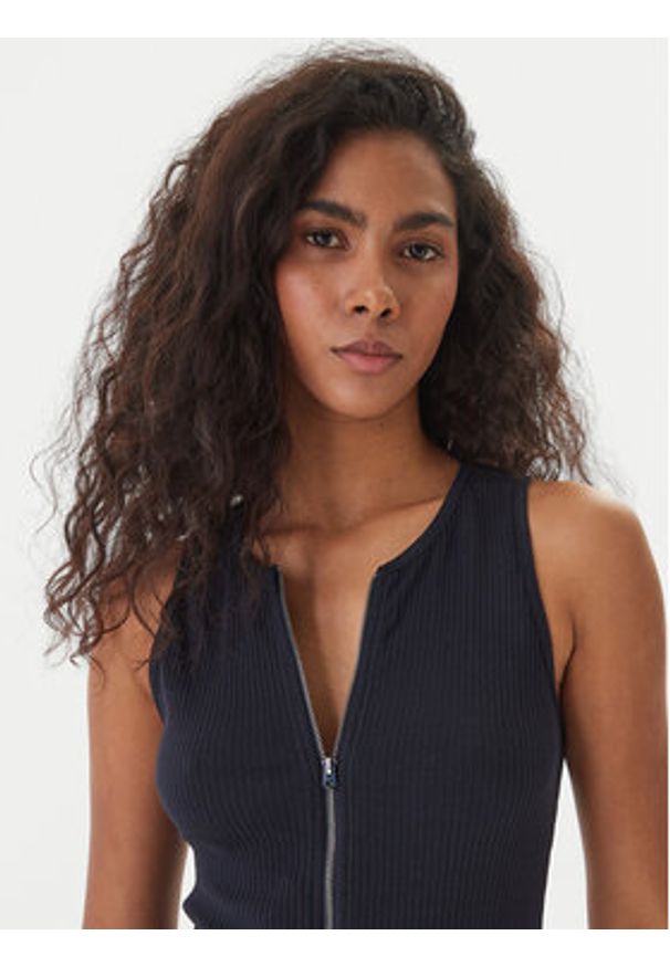 G-Star RAW - G-Star Raw Top D28735-D107 Granatowy Slim Fit. Kolor: niebieski. Materiał: bawełna