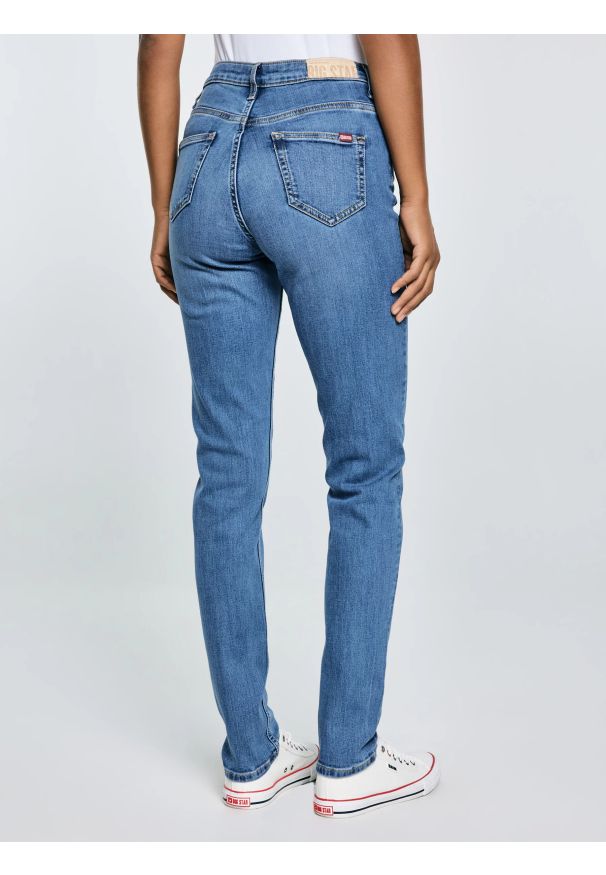 Big-Star - Jeansy damskie z wysokim stanem niebieskie Katrina High Waist 311. Stan: podwyższony. Kolor: niebieski. Styl: klasyczny, elegancki